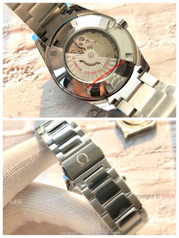 Best Replica Omega Aqua Terra 150 M Automatic Watches Stainless Steel Wave Dial 7