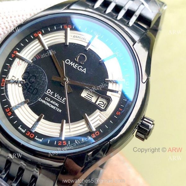 Replica Omega De Ville Hour Vision Brown Dial Watches 41MM 7