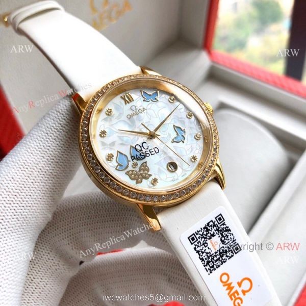 Replica Omega De Ville Special Edition Lady Watches Rose Gold 7