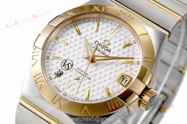 New Omega Constellation Watches Best vsf Omega Two Tone Mens Copy Watch 7
