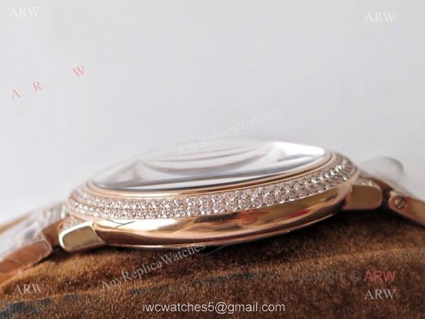 (TW) Swiss Quality Replica Cartier Ballon Bleu Rose Gold Diamond Watches 7