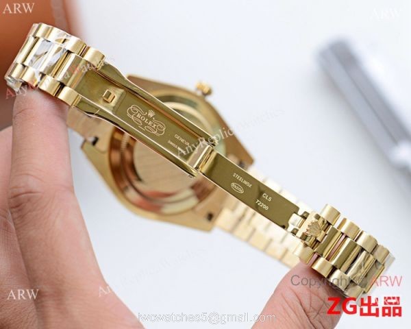 Fake Presidential Rolex Oyster Perpetual Datejust II All Gold Silver Dial 7