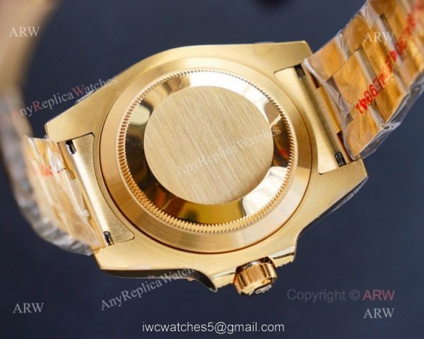 Best Replica Rolex GMT Master ii Yellow Gold GMT Rainbow Watches For Men 7