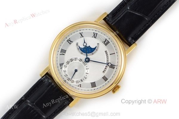 Replica Breguet Classique Automatic Watch Yellow Gold Breguet Classique Moonphase Dial 7