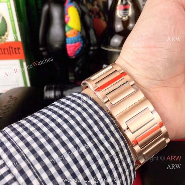 Fake IWC Aquatimer Chronograph Rose Gold Men Watches 42mm 7