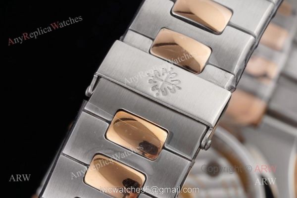 New Swiss Replica Patek Philippe Nautilus 5980 Rose Gold Blue Chronograph Watch 7