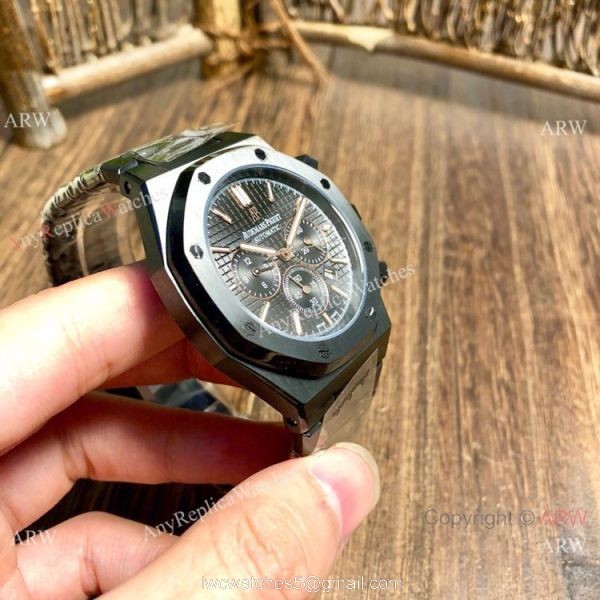Black Steel Audemars Piguet Royal Oak Replica Watches Automatic 7