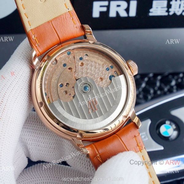 Replica Audemars Piguet Royal Millenary Rose Gold Skeleton Watches 7