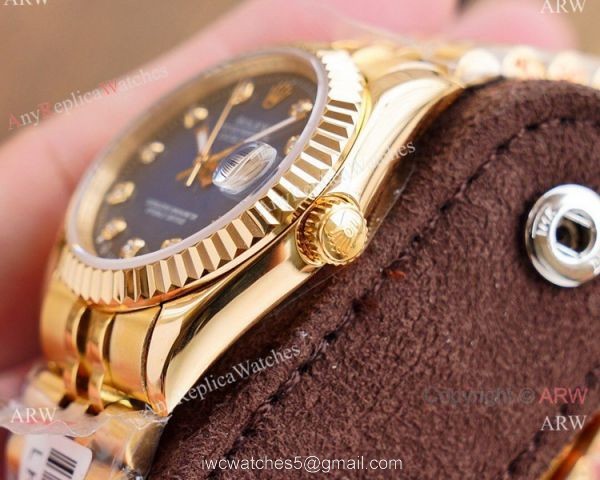Swiss Quality Rolex Datejust Watches Two Tone Green Dial 7