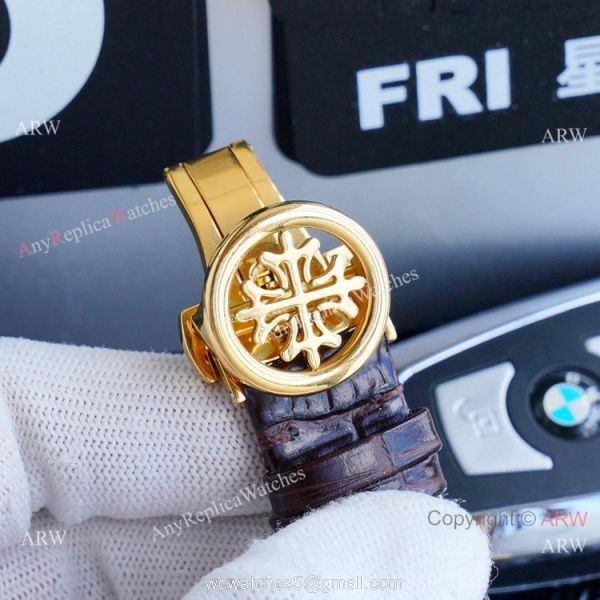 Swiss Grade Replica Patek Philippe Base 1000 Yellow Gold Watches 7