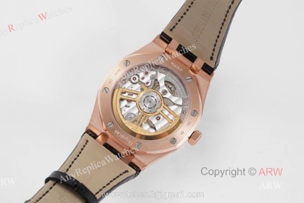 BF Factory Audemars Piguet Royal Oak 41mm Rose Gold Leather Strap Watch AAA Replica 7