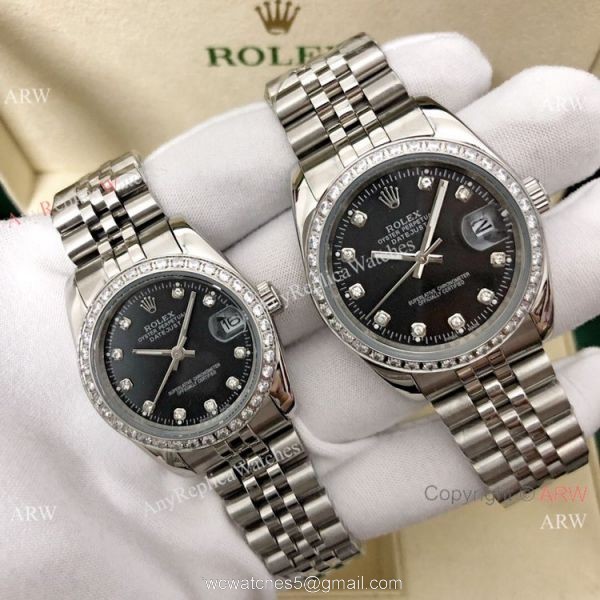 36mm and 31mm Copy Rolex Datejust Jubilee White Mother of Pearl Watch 7