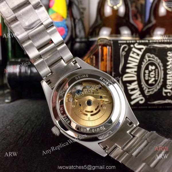Best Replica Rolex Label Noir Tourbillon Watches Stainless Steel 7