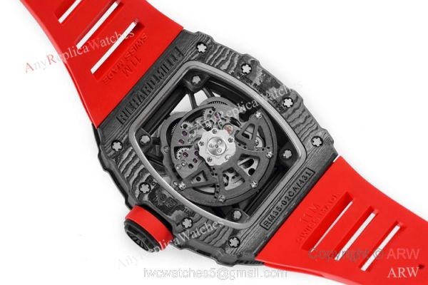 Swiss 1:1 Replica Richard Mille Rafael Nadal RM35-02 Watch Red Rubber Strap 7