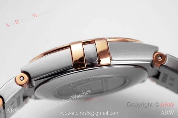 NEW! Swiss Copy Omega Constellation 28mm Quartz Watch 2-Tone Rose Gold 7