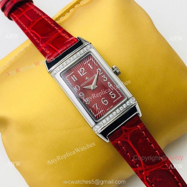 Swiss Copy Jaeger-LeCoultre Reverso One Duetto Ladies Watch Red and Silver 7