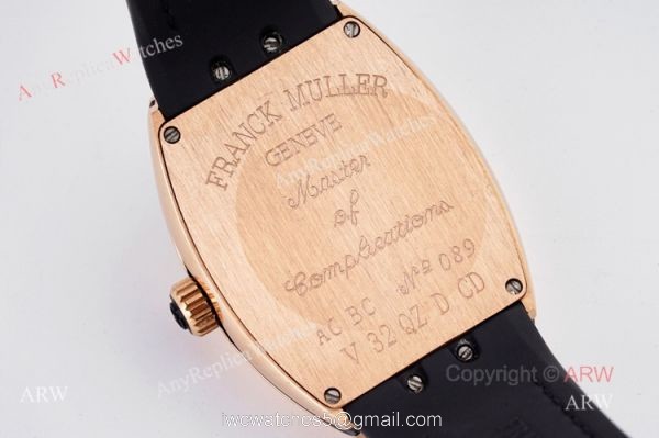 Replia Franck Muller Vanguard Rose Gold V32 Women Watch With Colorful Numbers 7