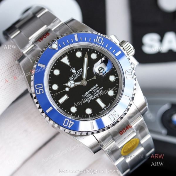 (V11) New Noob Rolex Submariner 2020 41mm Blue Bezel Replica Watch For Men 7