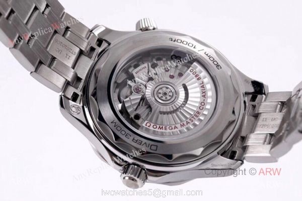 VS Factory Omega Seamaster Diver 300m Grey Wave Dial Omega 8800 Movement Watch Replica 7