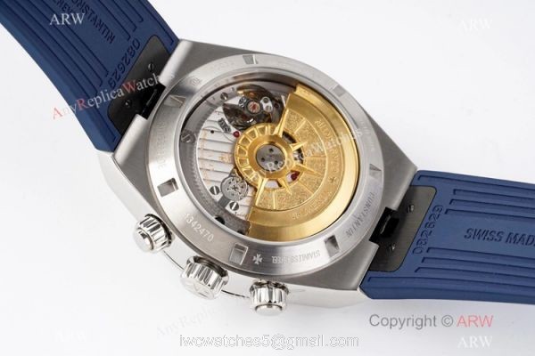 Swiss Copy Vacheron Constantin Overseas Chronograph 5500V Watch Blue Face 7