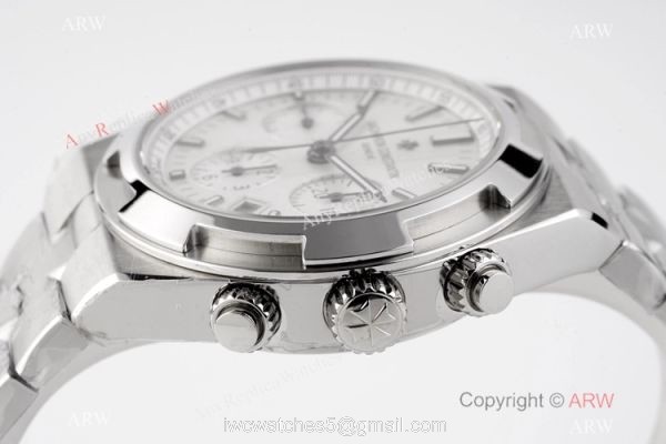 Swiss Replica Vacheron Constantin Overseas Chronograph 5500V White Dial Watch 7