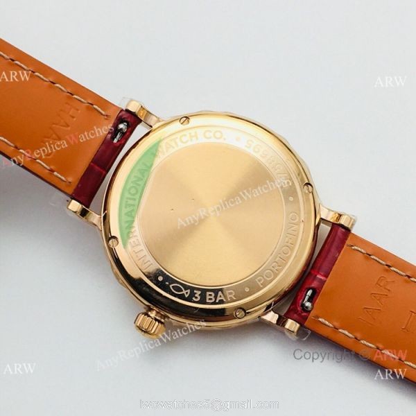 New! Swiss Replica IWC Portofino Swiss 9015 Rose Gold Watch Ladies 7