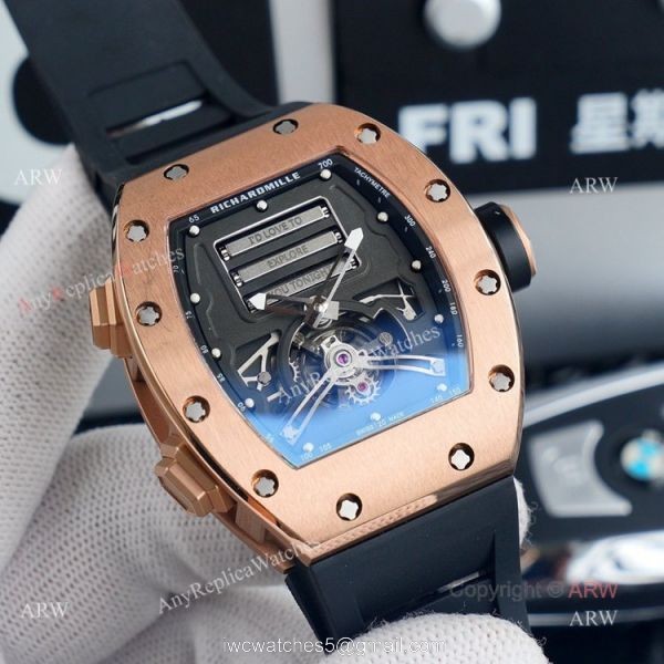 Sexy Time Richard Mille RM69 Rose Gold Tourbillon Erotic Automatic Watch Replica 7