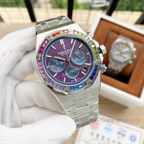 Fashion Style Audemars Piguet Royal Oak Rainbow Copy Watches 7