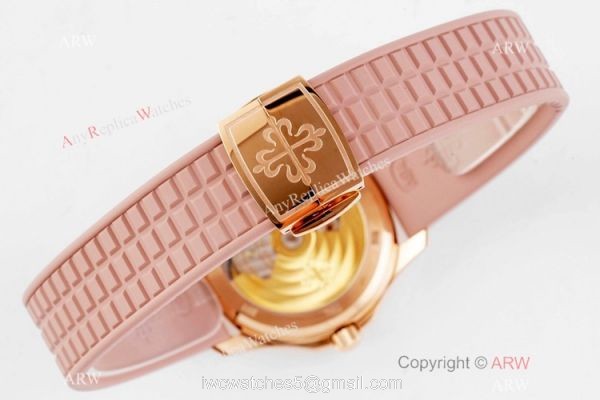 PPF Factory Patek Philippe Aquanaut Cal.324 Watch Copy Rose Gold and Pink 7
