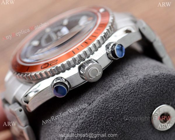 Best Copy Omega Planet Ocean 600m Chronograph Orange Bezel Watches 7