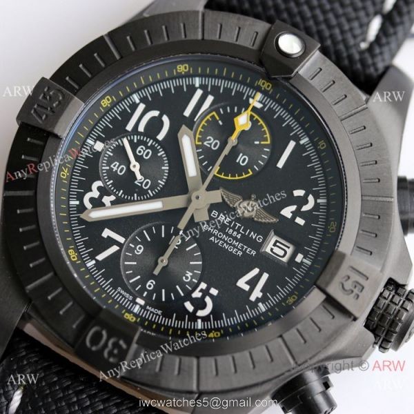 (GF) New Breitling Avenger Chronograph 45 Night Mission DLC Titanium Watch Asia 7750 Replica 7