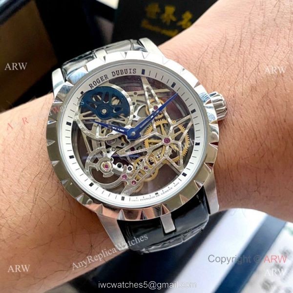 New Replica Roger Dubuis Excalibur 46 Hollow Watch White Inner 7