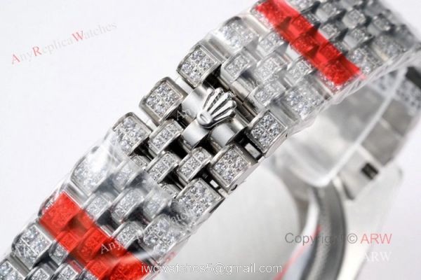 Top Replica Iced Out Rolex Datejust ii 41mm Swiss 3255 Watch With A Jubilee Bracelet 7