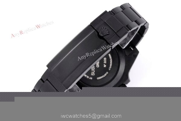 2021 New! Swiss Grade Rolex Submariner Blaken IPK 2824 Men Watch Orange Markers 7