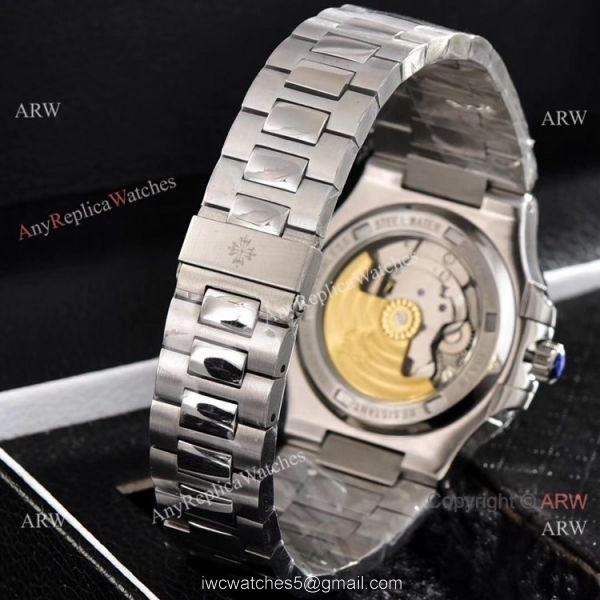 Patek Philippe Nautilus Power Reserve Watches Red Dial Stainless Steel 7