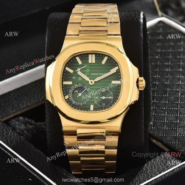 Patek Philippe Power Reserve Moonphase Copy Watches All Gold 40mm 7