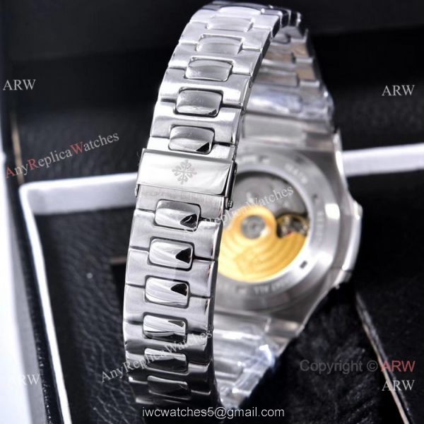 Knockoff Patek Philippe Nautilus Moon Phase 40mm Watches Stainless Steel Brown Dial 7