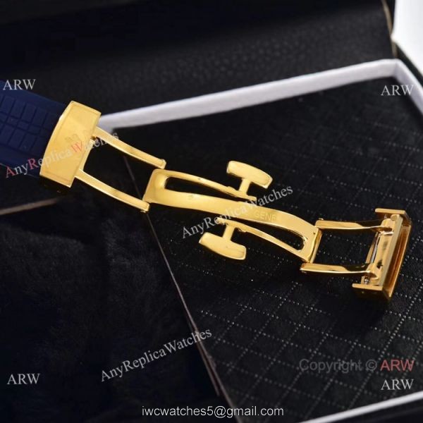 Best Replica Patek Philippe Red Gradient Dial Red Rubber Strap Watches VK Quartz 7
