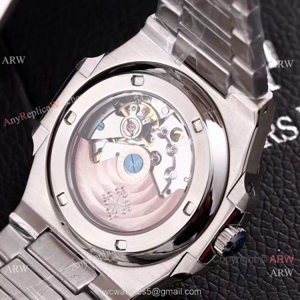 Knockoff Patek Philippe Nautilus 40mm Watches Blue Face Stainless Steel 7