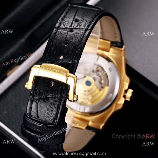 Best Copy Patek Philippe Nautilus 40mm Watches Gold and Black 7