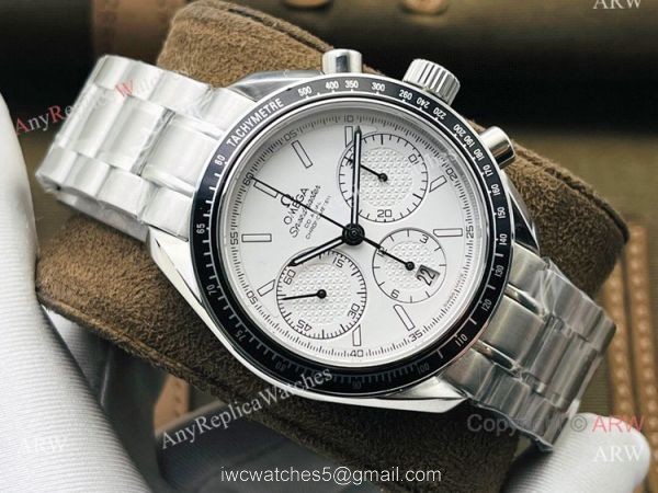 TW Factory Omega Speedmaster 7750 Chronograph Watch Replica White Dial 7