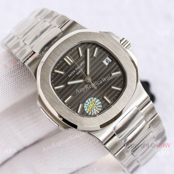 Swiss Grade Patek Philippe Nautilus PPF Factory Cal.324 Watch Stainless Steel Gray Dial 40mm 7