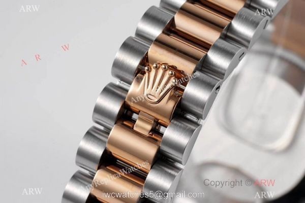 Swiss Clone Rolex Oyster Perpetual Datejust President Watch Chocolate Diamond Dial 31mm 7