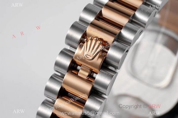 Swiss Clone Rolex Datejust 31mm Watch Two Tone Rose Gold Gray Dial 7