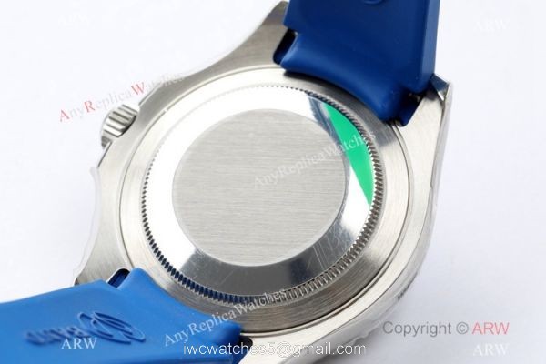 EW Factory Rolex Yacht Master 40mm Swiss 3235 904L Blue Rubber Watch AAA Replica 7