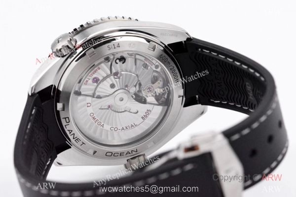 Swiss Grade Copy Omega Seamaster 600m Co-Axial GMT VS Factory 8605 Watch Black Rubber Band 7