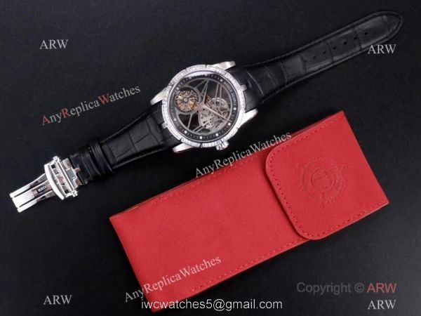 Super Clone Roger Dubuis Excalibur Skeleton Swiss Tourbillon JBF V3 Version Watch with Diamonds 7