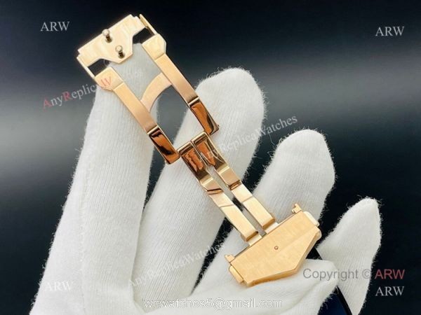 Replica Hublot Big Bang Watch Hublot Sang Bleu 45mm Rose Gold Blue Rubber Straps 7