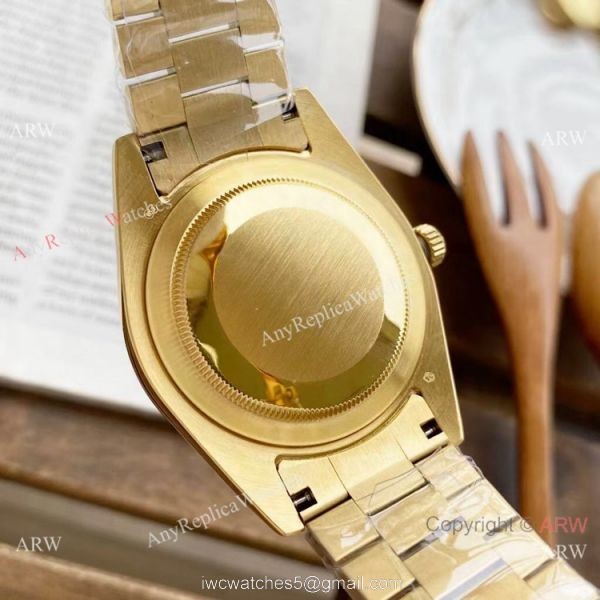 Copy Rolex DayDate Watches Yellow Gold President Gray Dial 40mm 7
