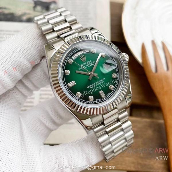 Replica Rolex Day Date President 40mm Watches Red Diamond Dial 7